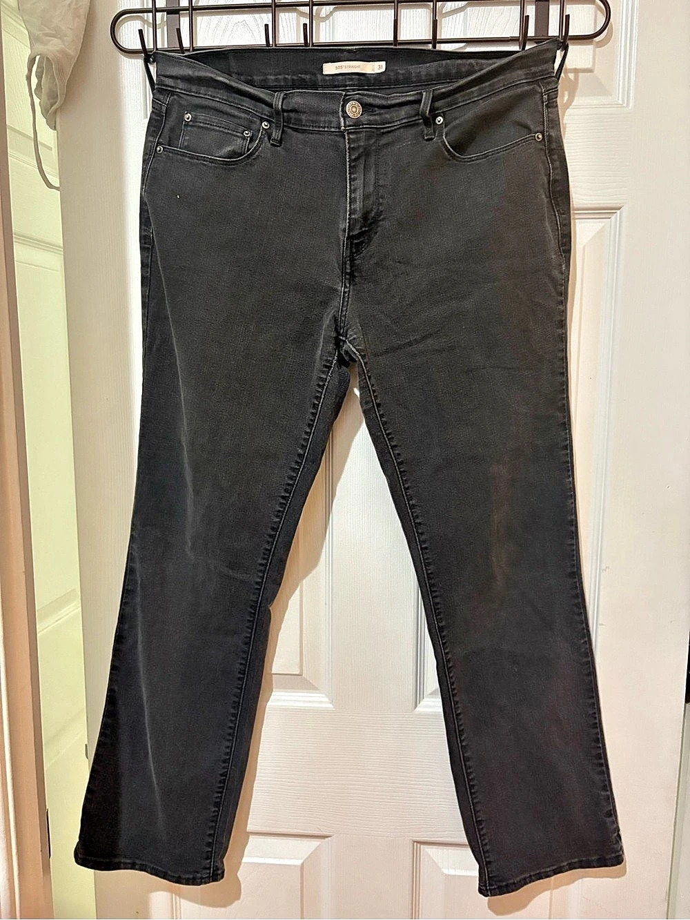 Levi's 505 Straight Black Jeans Waist 31